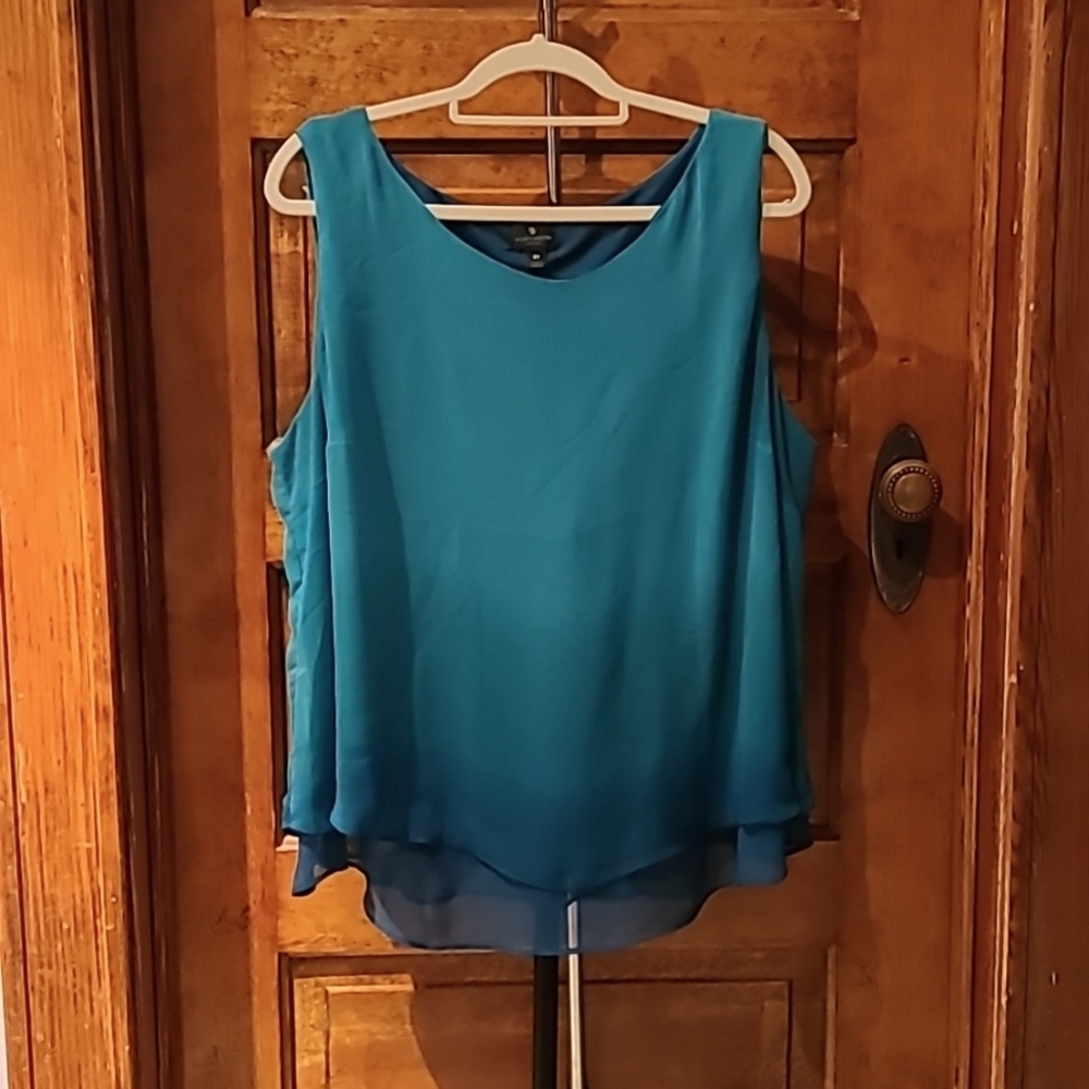 Worthington Teal Ombre Tank Blouse